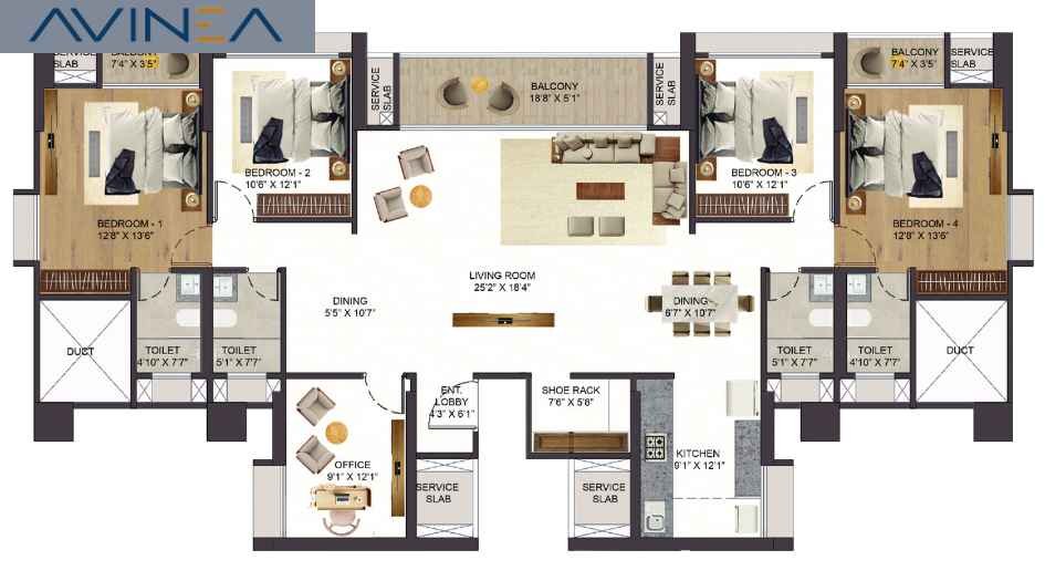Vyom-Sigma-Avinea-Couplet Floor Plan-image-2